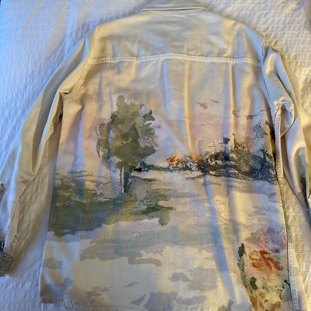 Zara Men's Artistic Print Shirt Jacket - Picture 3 of 3